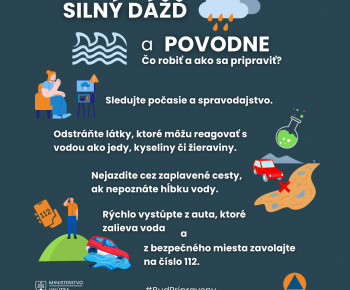 Aktuality / Odporúčania civilnej ochrany aj v súvislosti s momentálnou meteorologickou a hydrologickou situáciou k tomu, čo robiť pri silnom vetre, povodniach, silnom daždi a zosuvoch pôdy. - foto