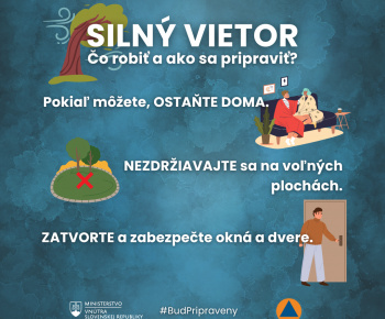 Aktuality / Odporúčania civilnej ochrany aj v súvislosti s momentálnou meteorologickou a hydrologickou situáciou k tomu, čo robiť pri silnom vetre, povodniach, silnom daždi a zosuvoch pôdy. - foto