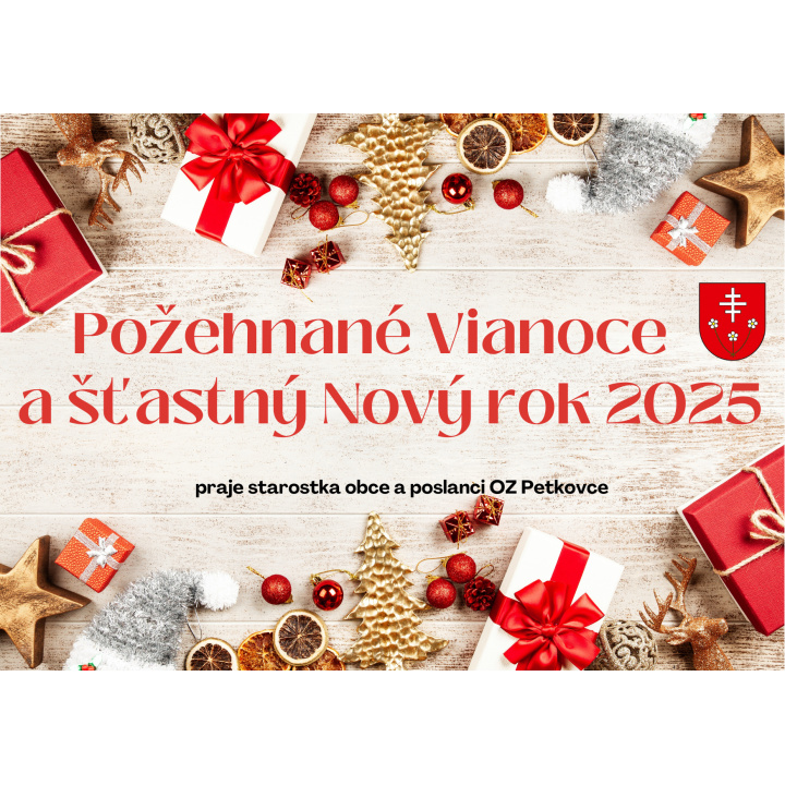 Požehnané Vianoce a šťastný Nový rok 2025